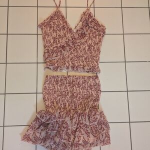 Pookie & Sebastian Floral Ruffle Skirt Set